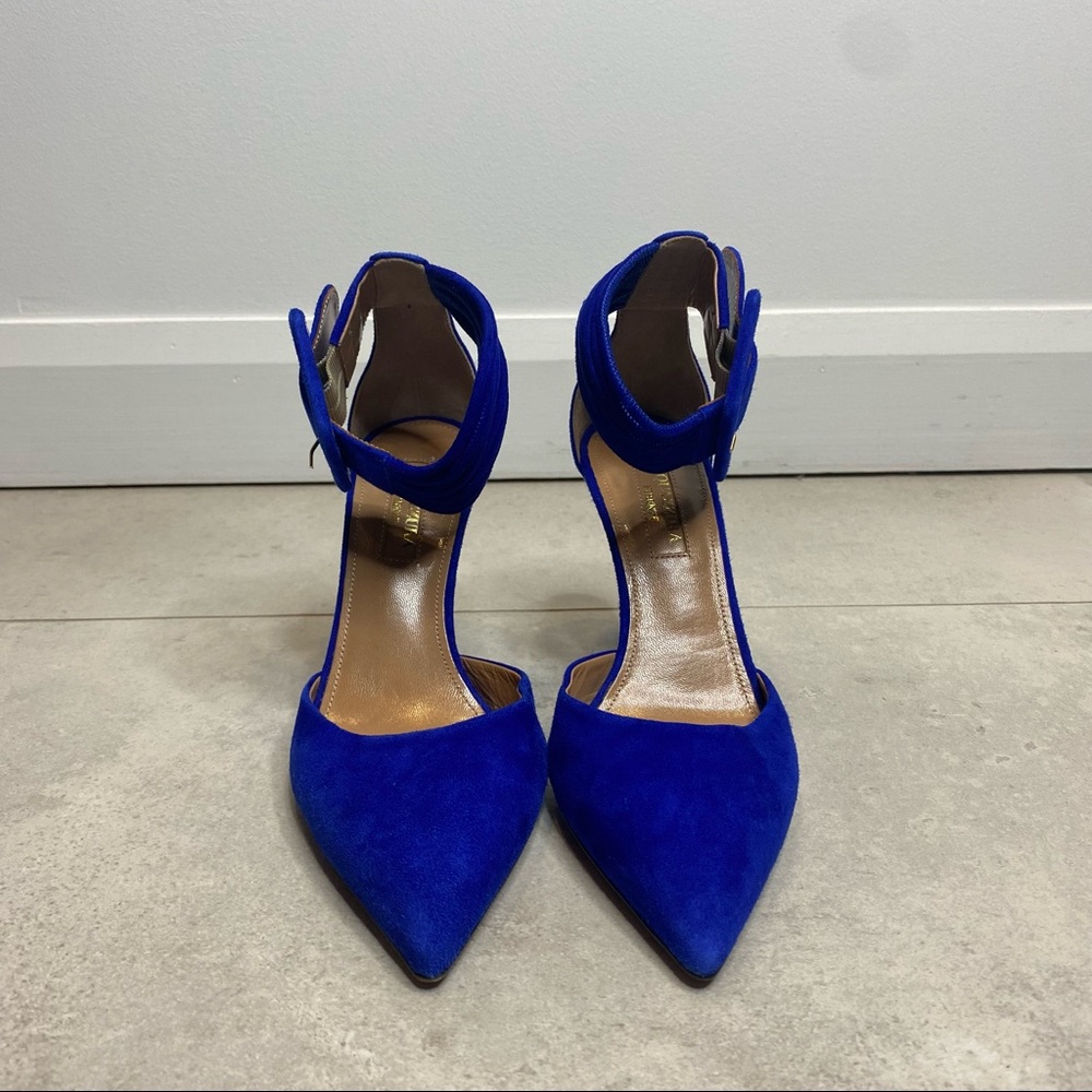 Aquazurra electric blue pumps